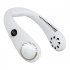 Portable Neck Fan Bladeless Usb Rechargeable Wearable Head Fan Hands free Mini Cooler For Outdoor Sports Travel White