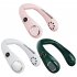 Portable Neck Fan Bladeless Usb Rechargeable Wearable Head Fan Hands free Mini Cooler For Outdoor Sports Travel Dark night green