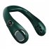 Portable Neck Fan Bladeless Usb Rechargeable Wearable Head Fan Hands free Mini Cooler For Outdoor Sports Travel Dark night green