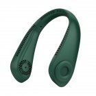 Portable Neck Fan Hanging Bladeless USB Neck Fan 3 Speeds Rechargeable 5000 MAh Battery For Camping Office Travel Outdoor green