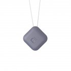 Portable Necklace Air Purifier Remove Formaldehyde PM2.5 Anion Air Freshener Square [Gray]