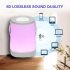 Portable Night Lamp Colorful Gradient Light Bluetooth compatible Music Fm Radio Aux3 5 Audio Link Speaker pink