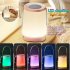 Portable Night Lamp Colorful Gradient Light Bluetooth compatible Music Fm Radio Aux3 5 Audio Link Speaker pink