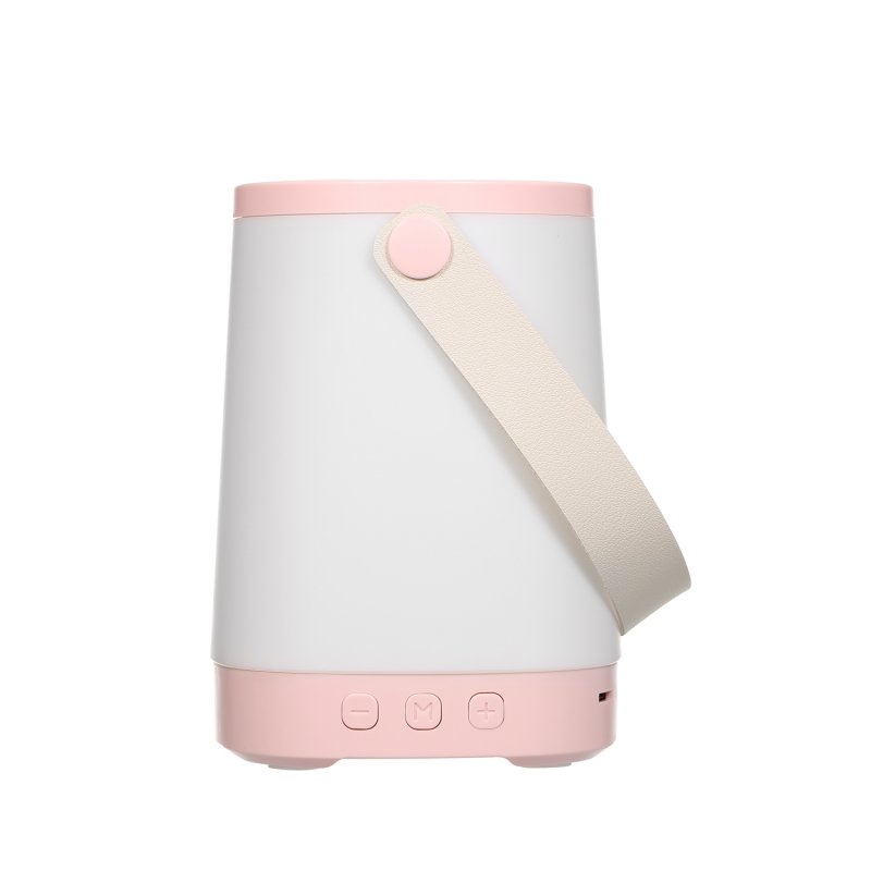 Portable Night Lamp Colorful Gradient Light Bluetooth-compatible Music Fm Radio Aux3.5 Audio Link Speaker pink
