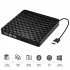 Portable Optical  Drive External Usb 3 0 Dvd Rw Cd Burner Reader Player Tray Compatible For Pc Laptop Black