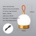 Portable Outdoor Camping Atmosphere Light Charging Table Lamp Bedroom Bedside Night Lights with Handle Orange