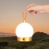 Portable Outdoor Camping Atmosphere Light Charging Table Lamp Bedroom Bedside Night Lights with Handle Orange