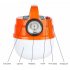 Portable Outdoor Camping Light  Rechargeable 1200mAh Battery Solar Powered And USB Charging  Outdoor Camping Hanging Tent Lamp With Adjustable Brightness Blue S