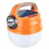 Portable Outdoor Camping Light  Rechargeable 1200mAh Battery Solar Powered And USB Charging  Outdoor Camping Hanging Tent Lamp With Adjustable Brightness Blue S