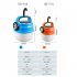 Portable Outdoor Camping Light  Rechargeable 1200mAh Battery Solar Powered And USB Charging  Outdoor Camping Hanging Tent Lamp With Adjustable Brightness Blue S