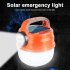 Portable Outdoor Camping Light  Rechargeable 1200mAh Battery Solar Powered And USB Charging  Outdoor Camping Hanging Tent Lamp With Adjustable Brightness Blue S