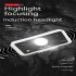Portable Outdoor Led Headlight Power Display Type c Charging Sensor Night Running Lamps Black
