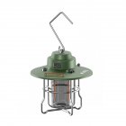 Portable Outdoor Retro Camping Lights 3-levels Dimming High Brightness Hanging Lights With Hooks LY-101 green