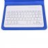 Portable PU Leather Wireless Keyboard Case for iPhone with Bluetooth Keyboard for 4 2 6 8 Inch Phones  Sky blue Bluetooth keyboard   leather case