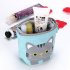 Portable Pencil Pouch Standing Pen Holder Cute Pencil Bags Stand Up Pen Case Cartoon Pencil Pens Storage Box gray cat 498