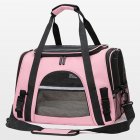 Portable Pet Bag Outgoing Travel Breathable Pets Cage Handbag with Top Window Mesh Pink