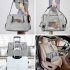 Portable Pet Bag Outgoing Travel Breathable Pets Cage Handbag with Top Window Mesh black