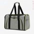 Portable Pet Carrier Bag Expandable Foldable Breathable Adjustable Shoulder Strap Outdoor Travel Bag light grey