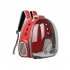 Portable Pet Cat Backpack Foldable Multi Function Bag Large Space Capsule Cage red