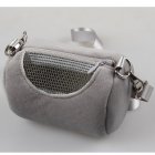 Portable Pet Hamster Cylinder Bag Carrier Comfortable Travel Bags Should Bag for Flying Squirrel Small Animals  gray