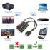 Portable Plug and Play VGA to HDMI Output 1080P HD Audio TV AVPC Video Cable VGA2HDMI Converter Adapter black