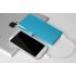 Portable Power Bank 20 000mAh External Battery Charger  Ultra Slim Design with 2 USB Ports for iPhone7 Plus 6s 6 Plus  iPad  Galaxy and More Blue