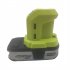 Portable Power Source Li ion with Lighting Dual Usb Output  Dc Output for Ryobi P743 18v 14 4v One  Green