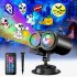 Portable Projector Lights With Rotable Bracket 12 HD Slideshows Multifunctional IP44 Waterproof Colorful Night Light Projector British regulatory
