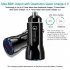 Portable Qc3 0 Fast Charge Dual Port Car Charger Overheating Overcharge Protection Charger black