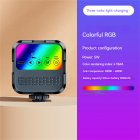 Portable RGB Video Lights With 3 Cold Shoe 3000-6000K 360° Full Color 2000mAh Rechargeable Battery Cell Phone Fill Light [RGB full color model]