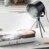 Portable Range Hood Desktop Range Hoods with Detachable Bracket Adjustable Hanging Mini Extractor Hood Dark Grey