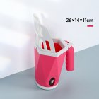 Portable Removable Cat Litter Shovel with Trash Can 800ml Large Capacity Cat Litter Box Red