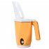 Portable Removable Cat Litter Shovel with Trash Can 800ml Large Capacity Cat Litter Box Yellow