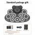 Portable Roll Up Electronic Drum Double Horn Rechargeable Percussion Board Children Desktop Drum Dtx Games Wgs621 White