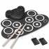 Portable Roll Up Electronic Drum Double Horn Rechargeable Percussion Board Children Desktop Drum Dtx Games Wgs621 White