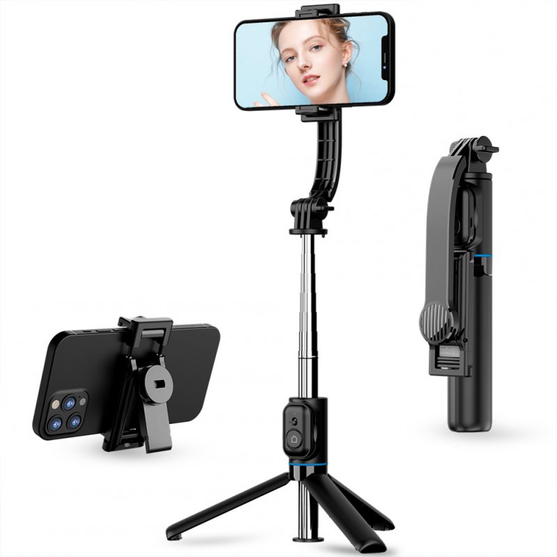 Portable Selfie Stick Phone Tripod Quick Assembly 7 Sections Expansion Selfie Rod Mobile Phone Selfie Stick Stable Tripod Cell Phone Tripod Support For Travel Video Recording C01 Detachable Holder Black