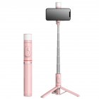 Portable Selfie Stick Tripod Stand Lightweight Handheld Mobile Phone Stand Extension Stabilizer Rod Accessories Sturdy Aluminium Alloy Rod Extendable Phone Tripod Q12S rotating fill light pink