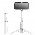 Portable Selfie Stick Tripod Stand Lightweight Handheld Mobile Phone Stand Extension Stabilizer Rod Accessories Sturdy Aluminium Alloy Rod Extendable Phone Tripod Q12 white