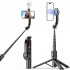 Portable Selfie Stick Tripod Stand Lightweight Handheld Phone Stand Extension Stabilizer Rod Accessories Light Black