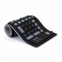 Portable Silent Foldable Silicone Keyboard Usb Flexible Soft Waterproof Roll Up Keyboard For Pc Laptop black