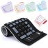 Portable Silent Foldable Silicone Keyboard Usb Flexible Soft Waterproof Roll Up Keyboard For Pc Laptop blue