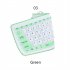 Portable Silent Foldable Silicone Keyboard Usb Flexible Soft Waterproof Roll Up Keyboard For Pc Laptop blue