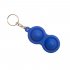 Portable Silicone Rodent Pioneer Keychain Silicone Decompression  Toy 8 shaped blue Single pack