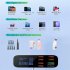 Portable Smart 8 Ports Usb Car  Charger Qc3 0 Pd Fast Charging Mobile Phone Charger 40w 8a Multi Usb Socket With Led Display A9S 