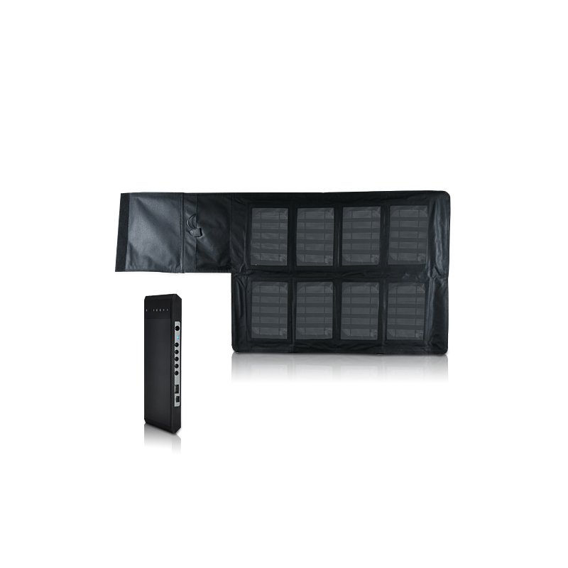 Portable Solar Charger w/ 12000mAh Battery