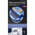 Portable Solar Camping Lantern 3 Modes USB Rechargeable Flashlight Blue