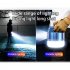 Portable Solar Camping Lantern 3 Modes USB Rechargeable Flashlight Blue