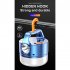 Portable Solar Camping Lantern 3 Modes USB Rechargeable Flashlight Blue
