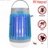 Portable Solar Lamp With Built in Hooks Electric Led Light For Home Office Garage Campsite Garden W005 blue