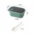 Portable Stainless Steel Student Compartment Sealed Lunch Box Food  Container green